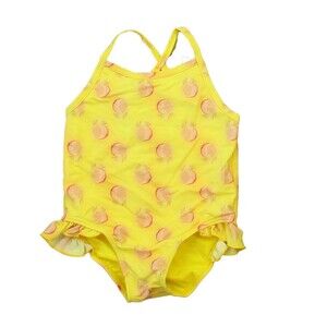 Egg Girls Yellow Oranges 1-piece Swimsuit size: 12 Months